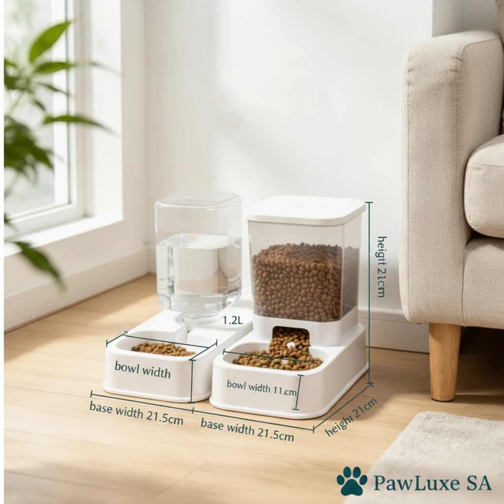 White FeedStation with Measurements